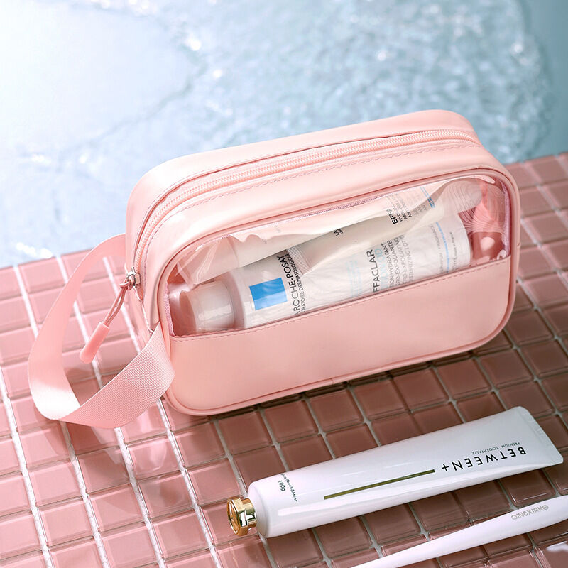 1 Piece Simple Style Solid Color PVC Women's Makeup Bag