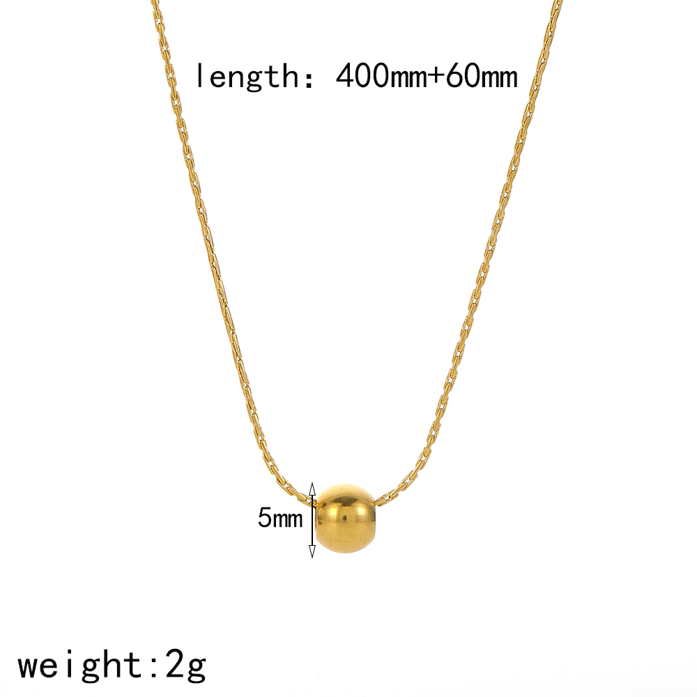 1 pezzo semplice serie semplice geometrica collane con ciondolo placcato oro 18K h5 Immagine5