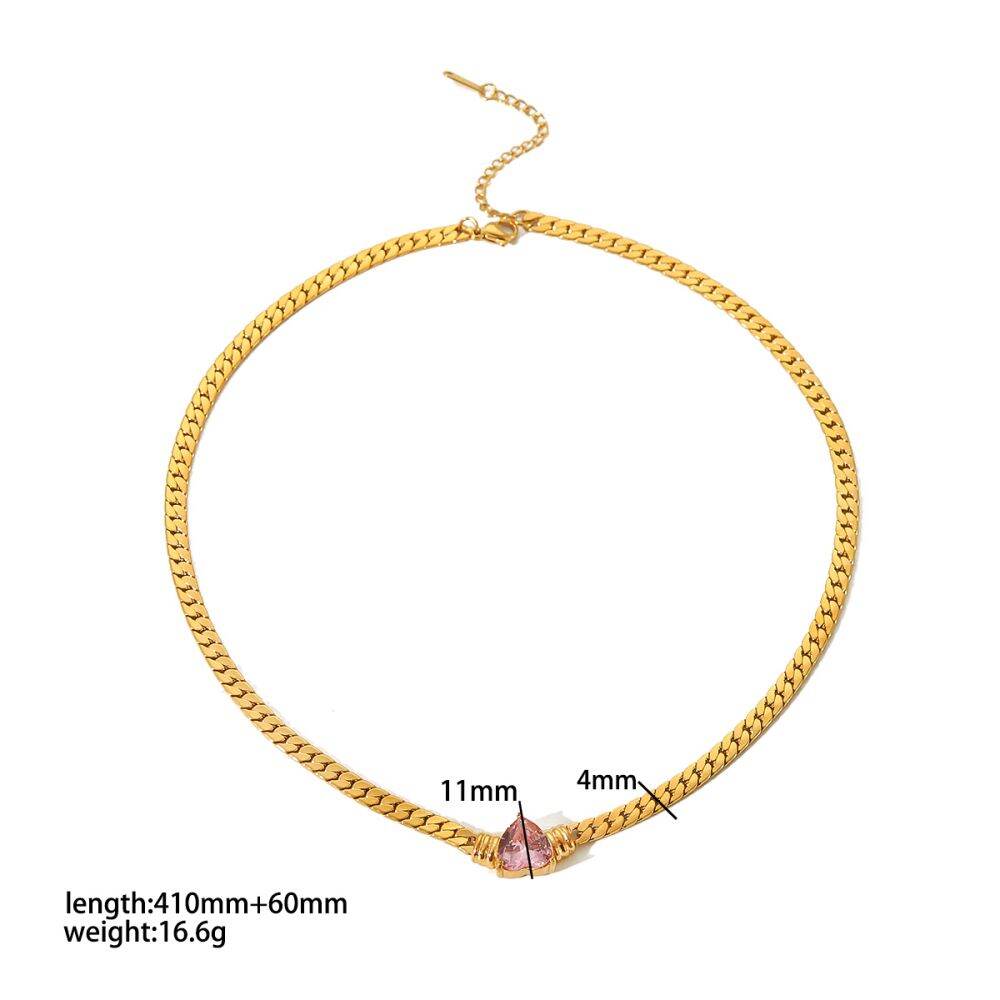 1 piece simple series daily geometric gold plated zircon chain bracelets Picture9