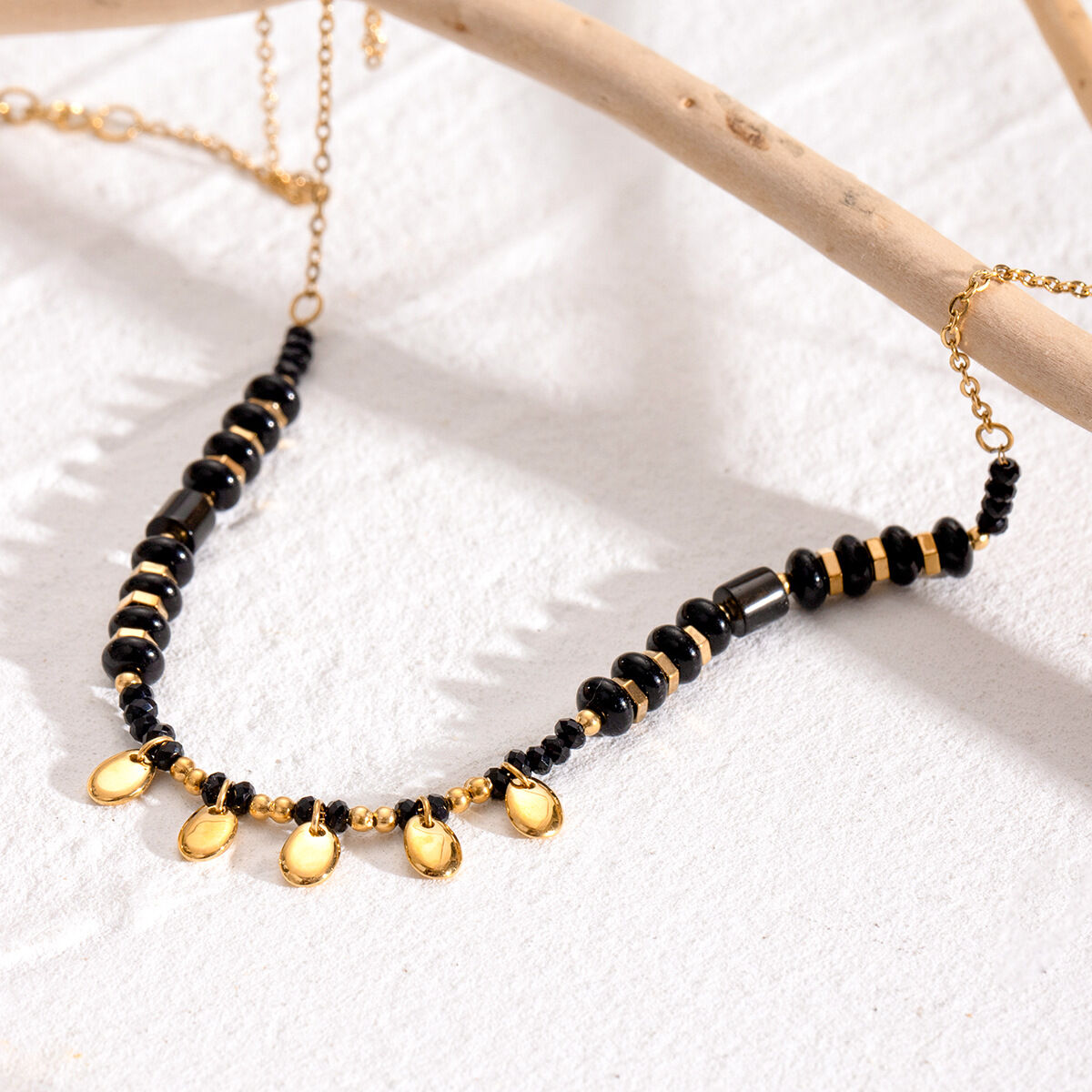 1 piece simple series casual geometric stainless steel  gold plated crystal women pendant necklaces