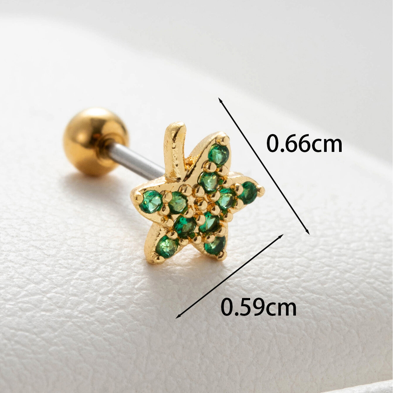 1 Adet Sade Seri Basit Bitki Titanyum Çelik Kaplamasız Malzeme Zirkon Kadın Piercing Küpe h5 Resim3