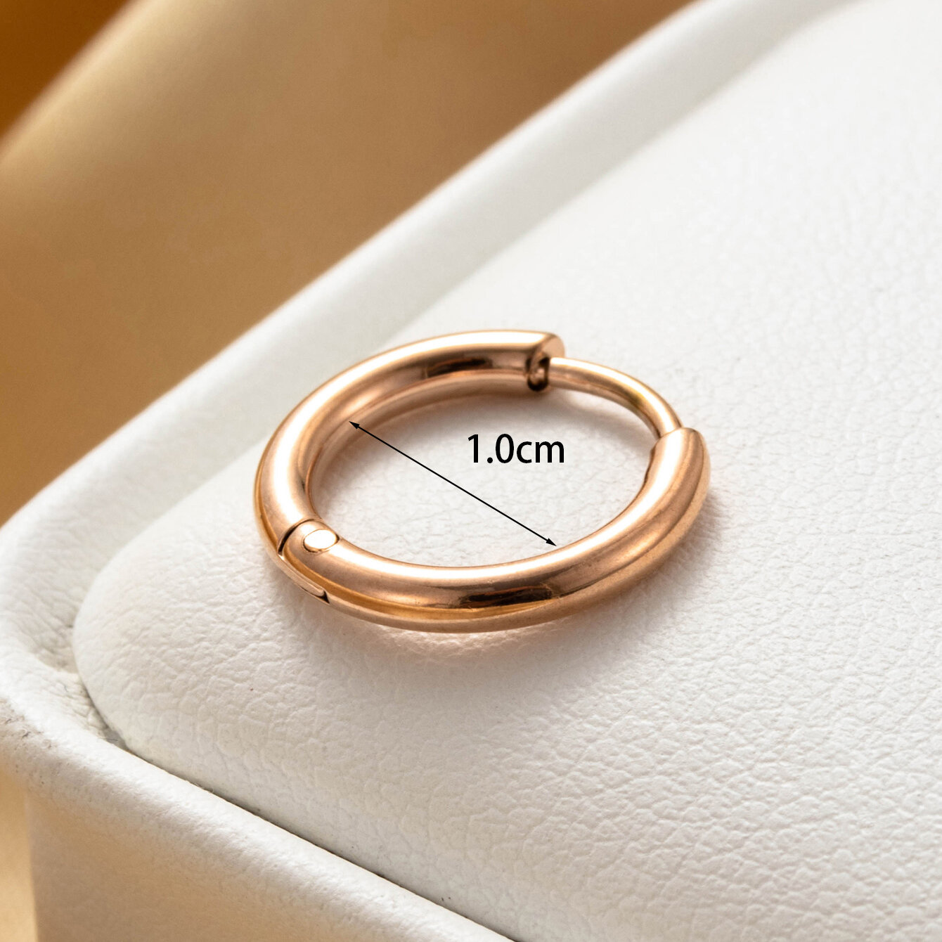 1 pezzo semplice serie semplice geometrica titanio acciaio senza placcatura materiale orecchini da donna piercing h5 Immagine5
