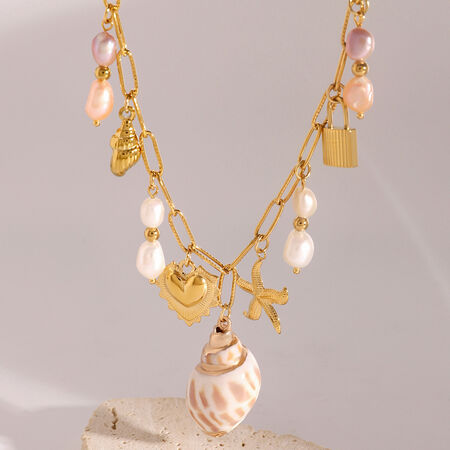 1 piece simple series vacation turtle stainless steel gold plated women pendant necklaces