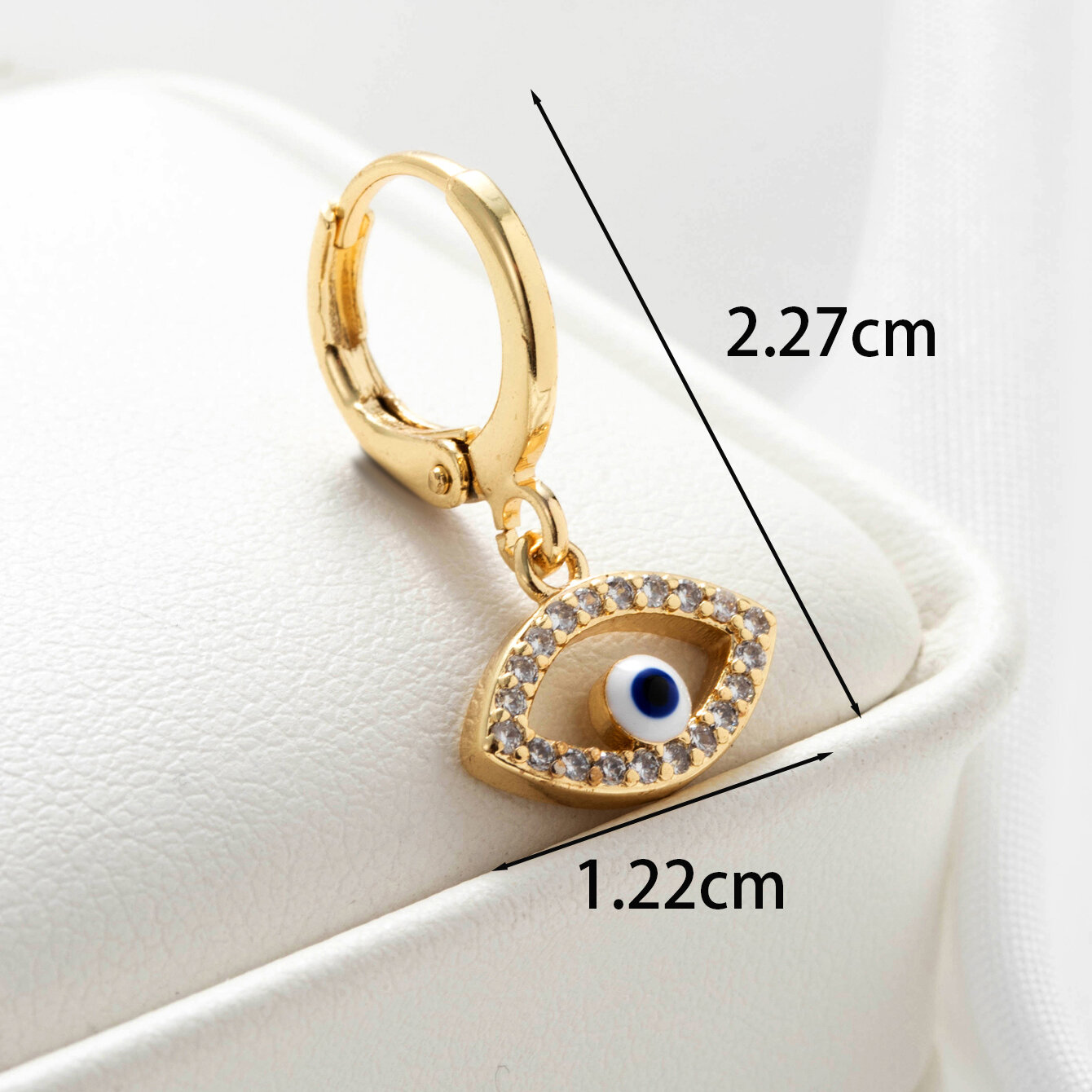 1 Piece Simple Series Simple Geometric Titanium Steel No Plating Material Zircon Women Piercing Earrings h5 Picture4