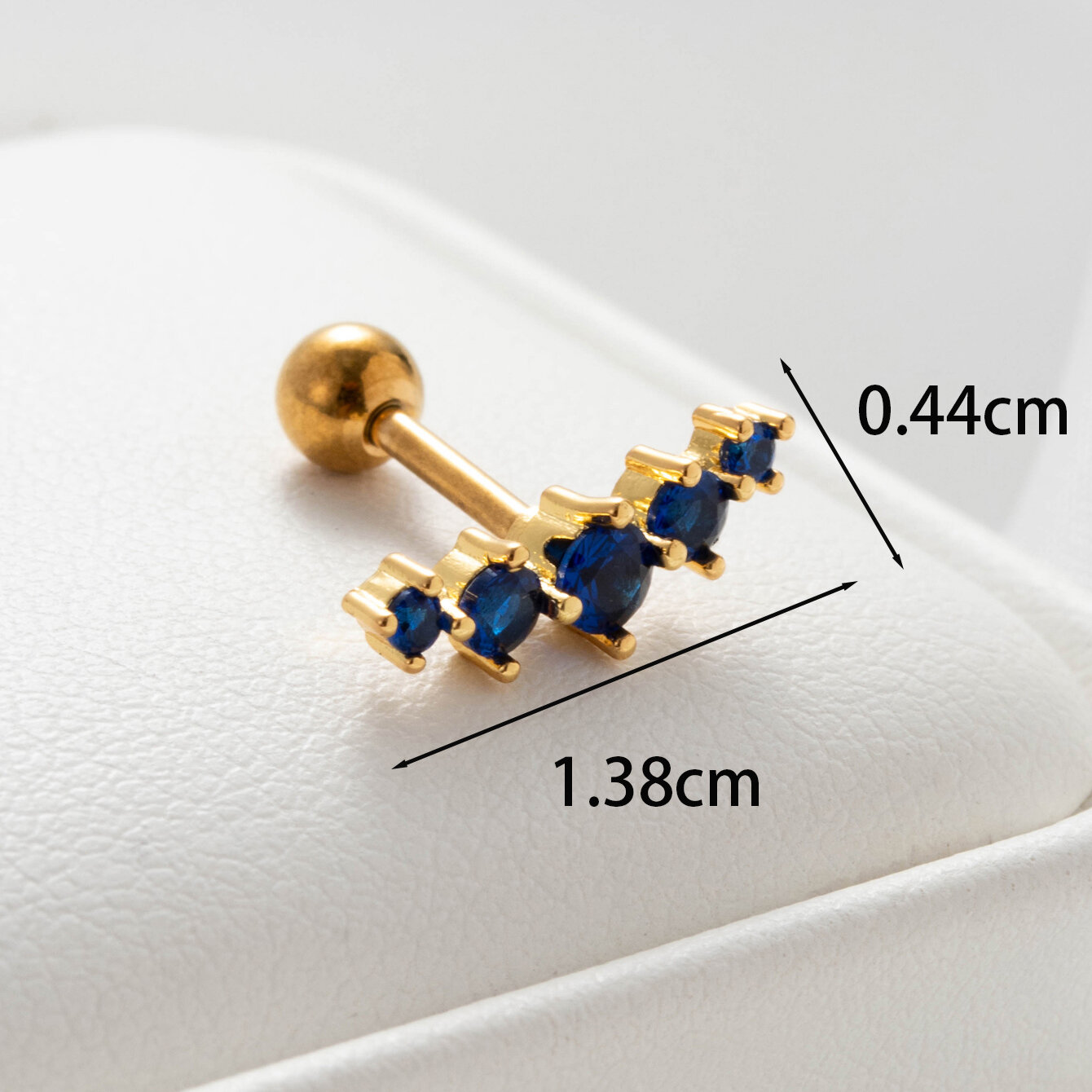 1 Piece Simple Series Simple Geometric Titanium Steel No Plating Material Zircon Women Piercing Earrings Picture3