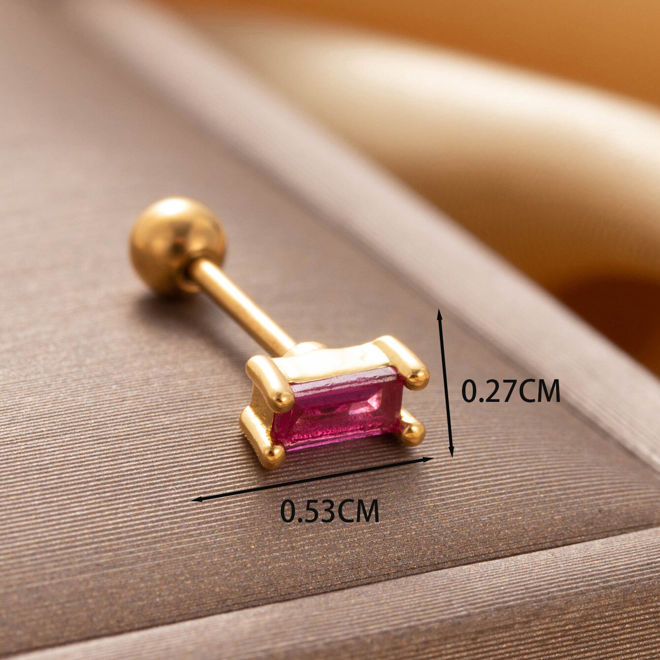 1 Piece Simple Series Simple Heart Titanium Steel No Plating Material Zircon Women Piercing Earrings Picture3