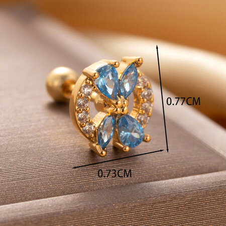1 Piece Simple Series Classic Heart Titanium Steel No Plating Material Zircon Women Piercing Earrings 2