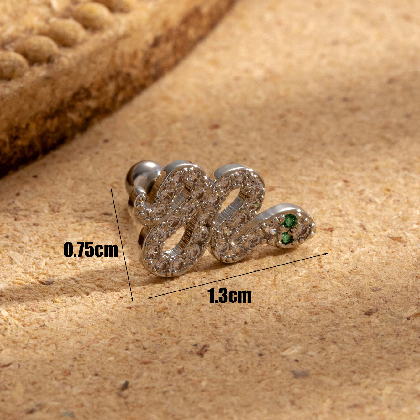 1 Piece Simple Series Classic Animal Copper No Plating Material Zircon Women Piercing Earrings h5 Picture4