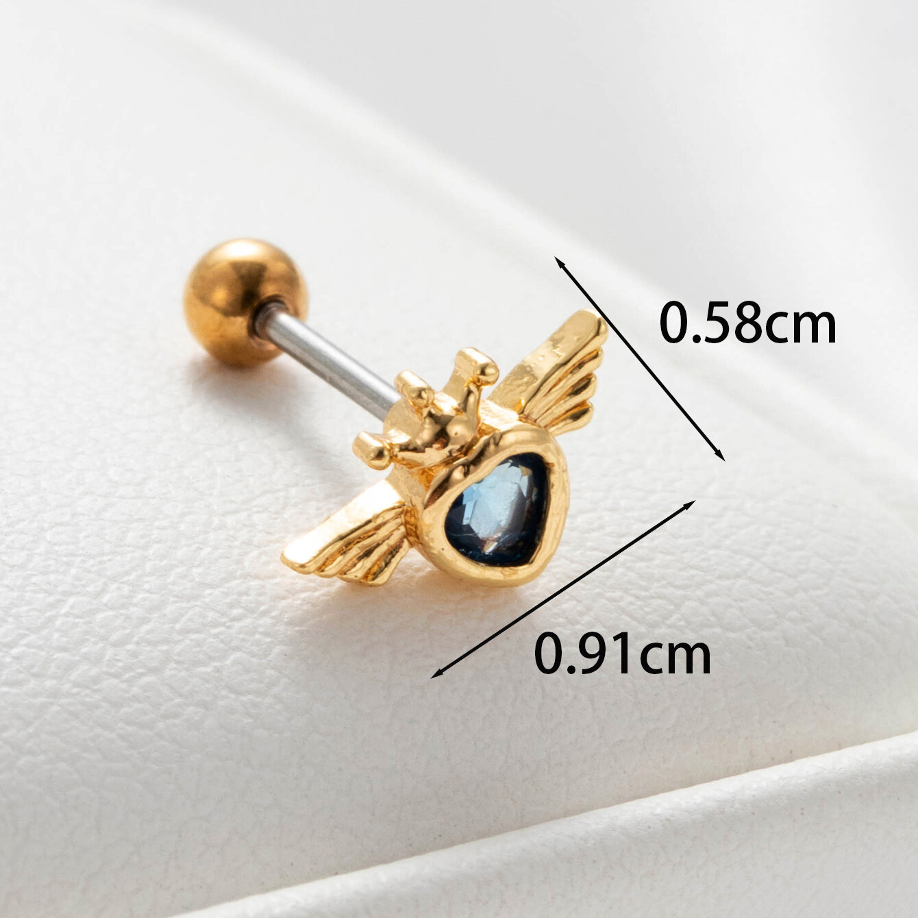 1 Piece Simple Series Simple Heart Copper No Plating Material Zircon Women Piercing Earrings 2