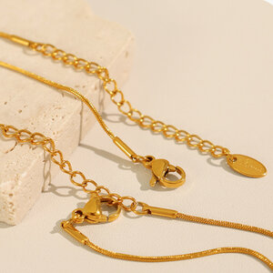 1 piece simple series simple heart stainless steel gold plated women pendant necklaces h5 Picture5