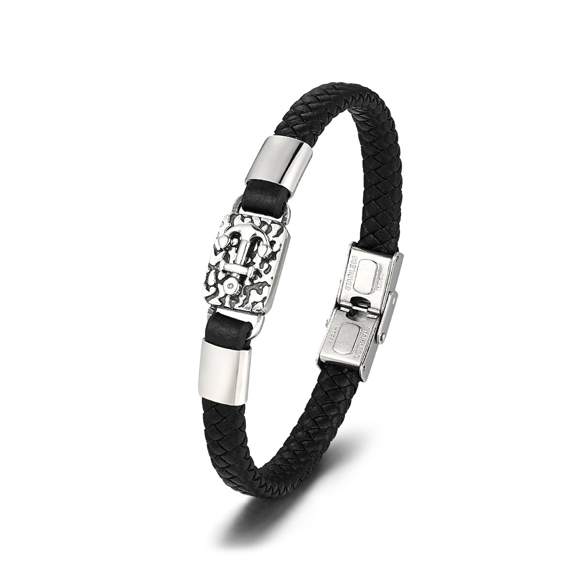 1 Paar Herrenarmbänder aus Leder im Retro-Stil der ethnischen Serie mit geometrischem Muster Bild2