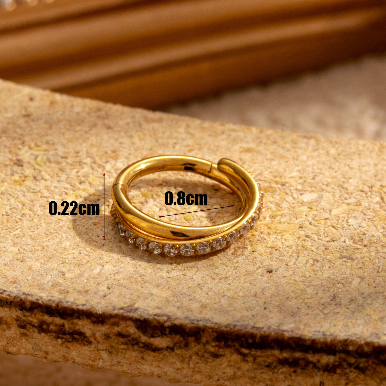 1 stuk eenvoudige serie klassieke geometrische titanium staal geen plating materiaal zirkoon vrouwen creolen h5 Afbeelding4