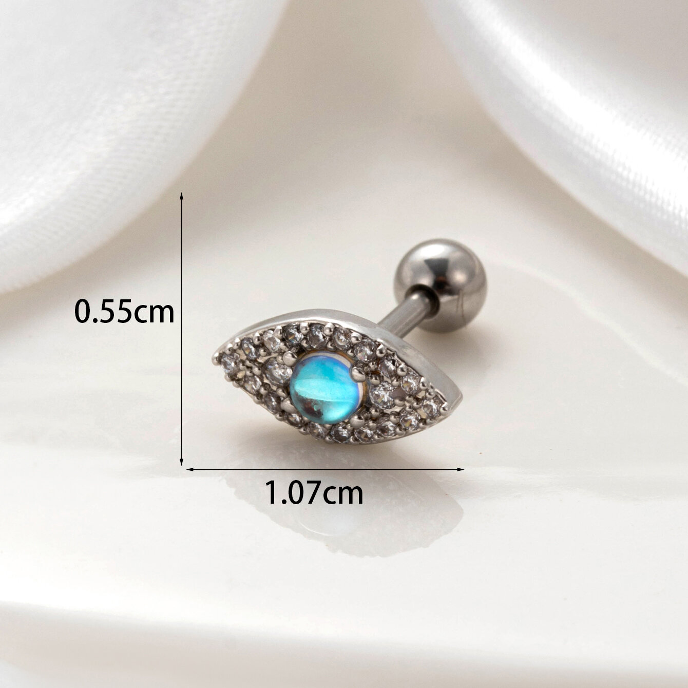 1 pezzo semplice serie classico fiore rame senza placcatura materiale zircone orecchini da donna piercing Immagine4