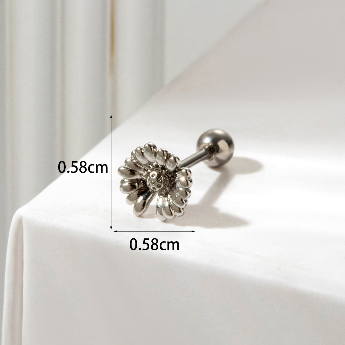 1 Adet Sade Seri Klasik Kalp Şeklinde Titanyum Çelik Kaplamasız Zirkon Taşlı Kadın Piercing Küpe h5 Resim6