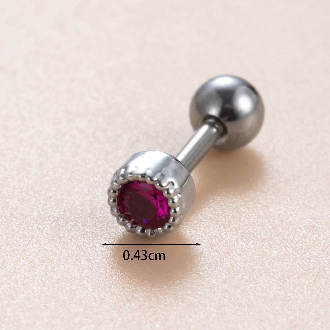 1 pezzo semplice serie classica geometrica rame senza placcatura materiale zircone orecchini da donna piercing Immagine5