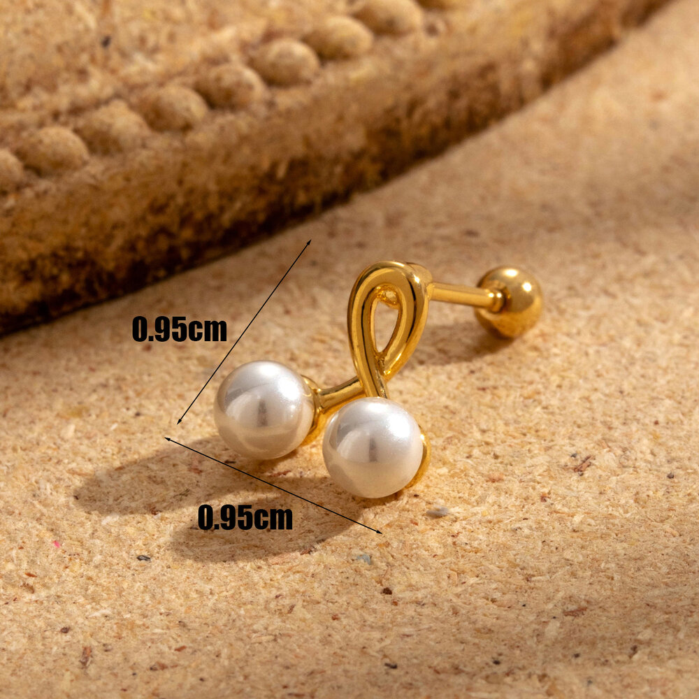 1 Piece Simple Series Simple Geometric Copper No Plating Material Zircon Women Piercing Earrings h5Picture5