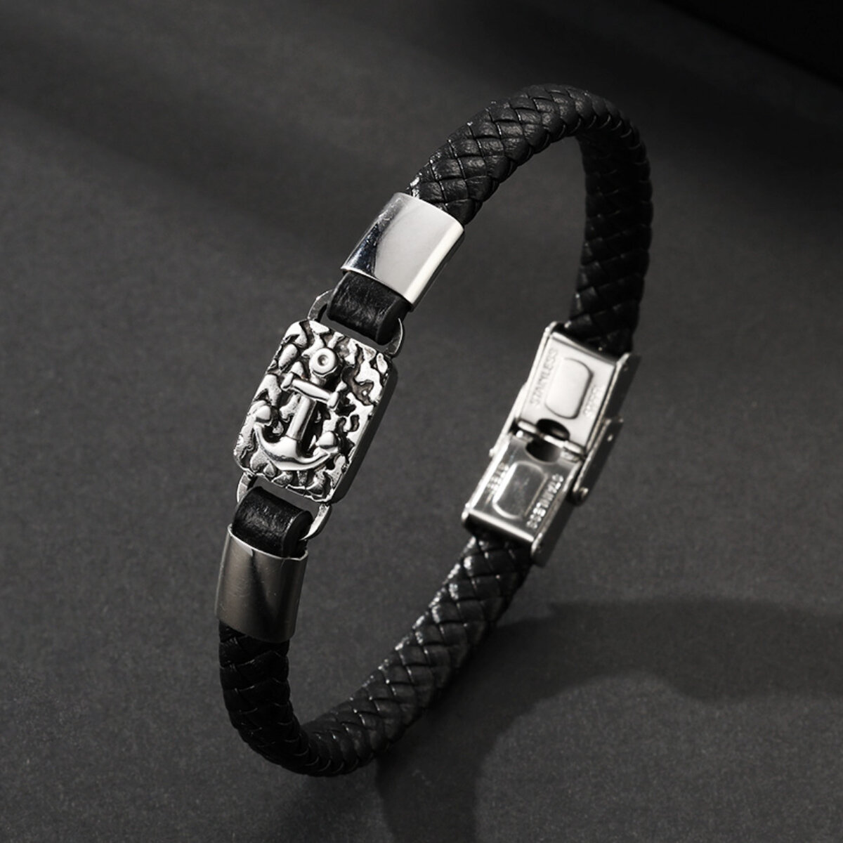 1 Paar Herrenarmbänder aus Leder im Retro-Stil der ethnischen Serie mit geometrischem Muster Bild3
