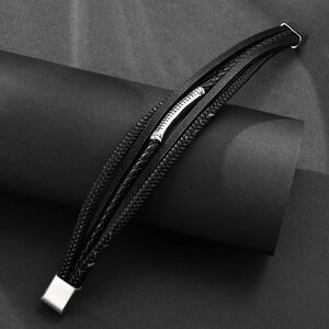 1 Paar Simple Series Retro Geometrische Lederarmbänder für Herren h5 Bild4
