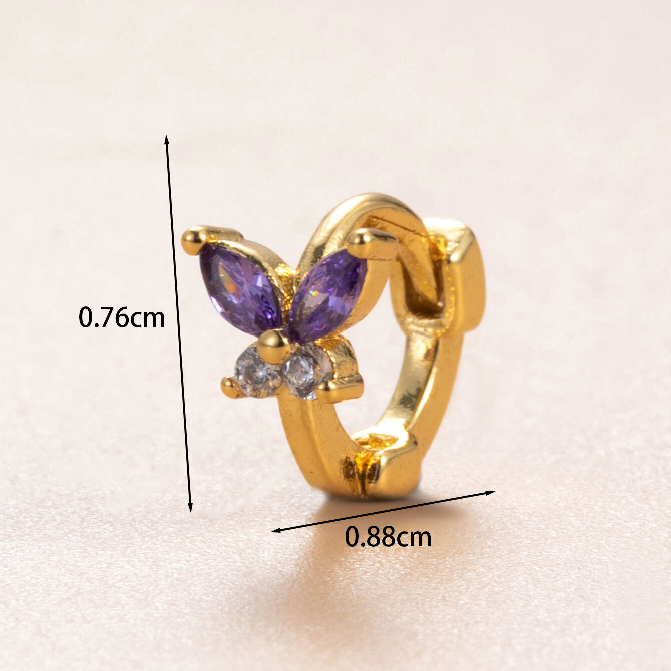 1 Piece Simple Series Classic Droplet Copper No Plating Material Zircon Women Piercing Earrings Picture3