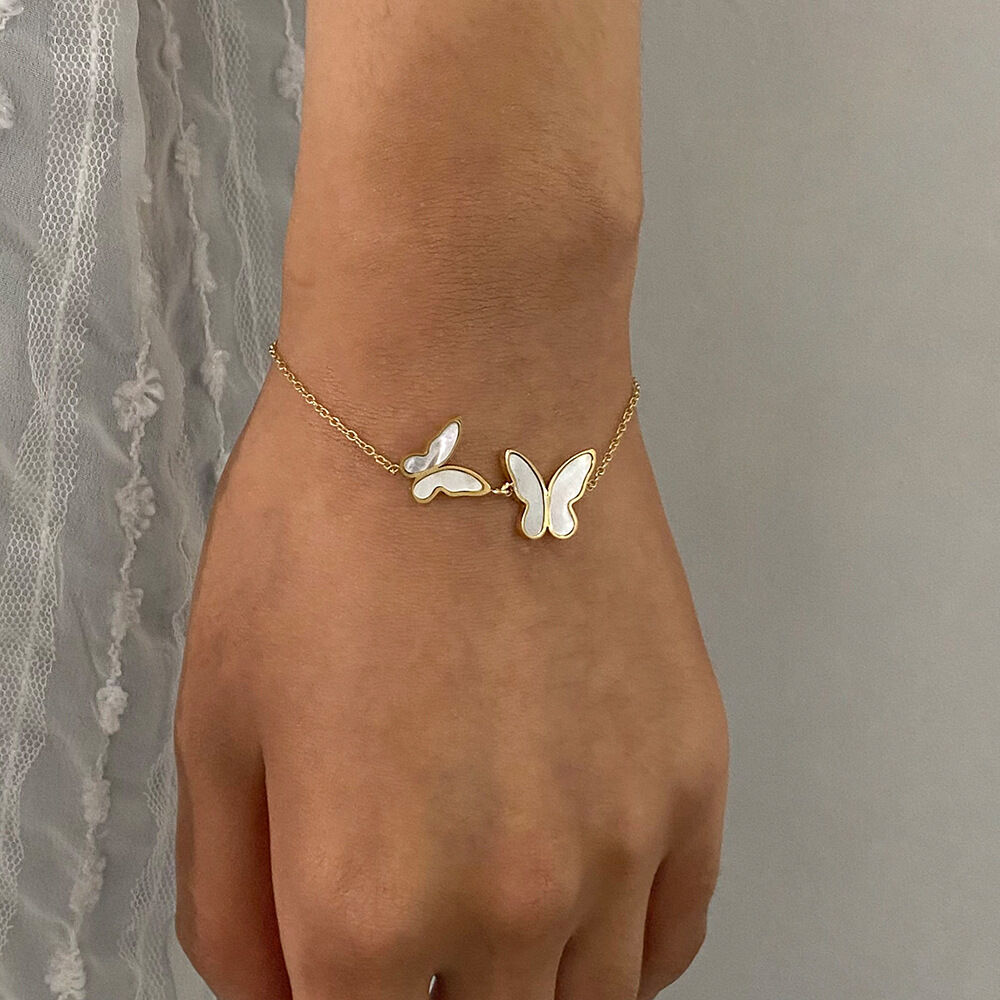 1 piece simple series elegant animal stainless steel  gold plated shell women charm bracelets h5 Picture3