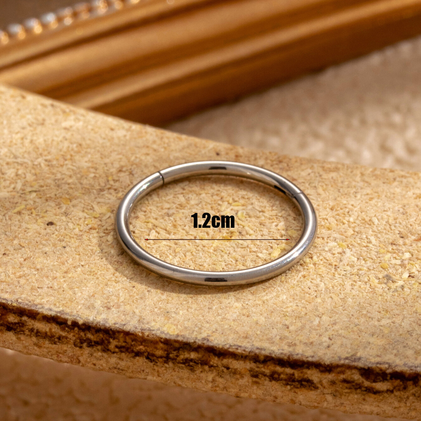 Pendientes de perforación para mujer, de acero titanio, geométricos, clásicos, de serie simple, sin chapado h5 Imagen4