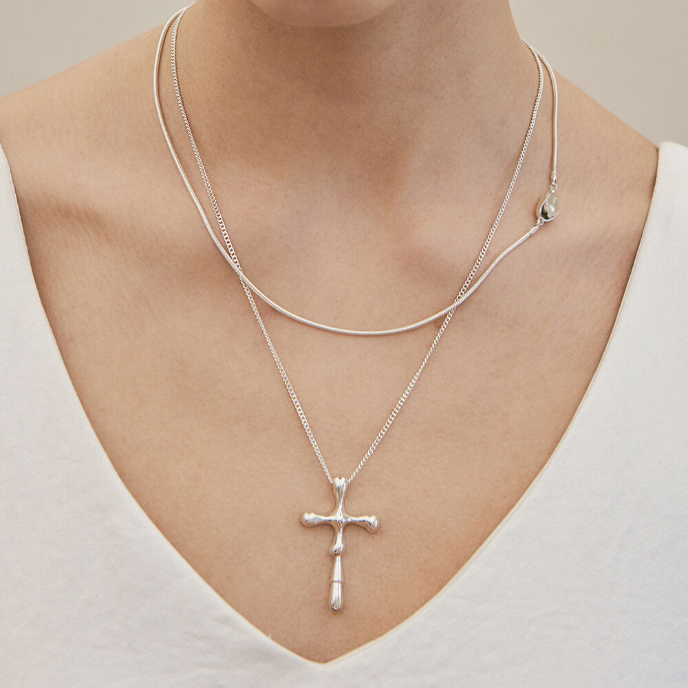 1 piece simple series cross stainless steel gold plated women pendant necklaces h5Picture4
