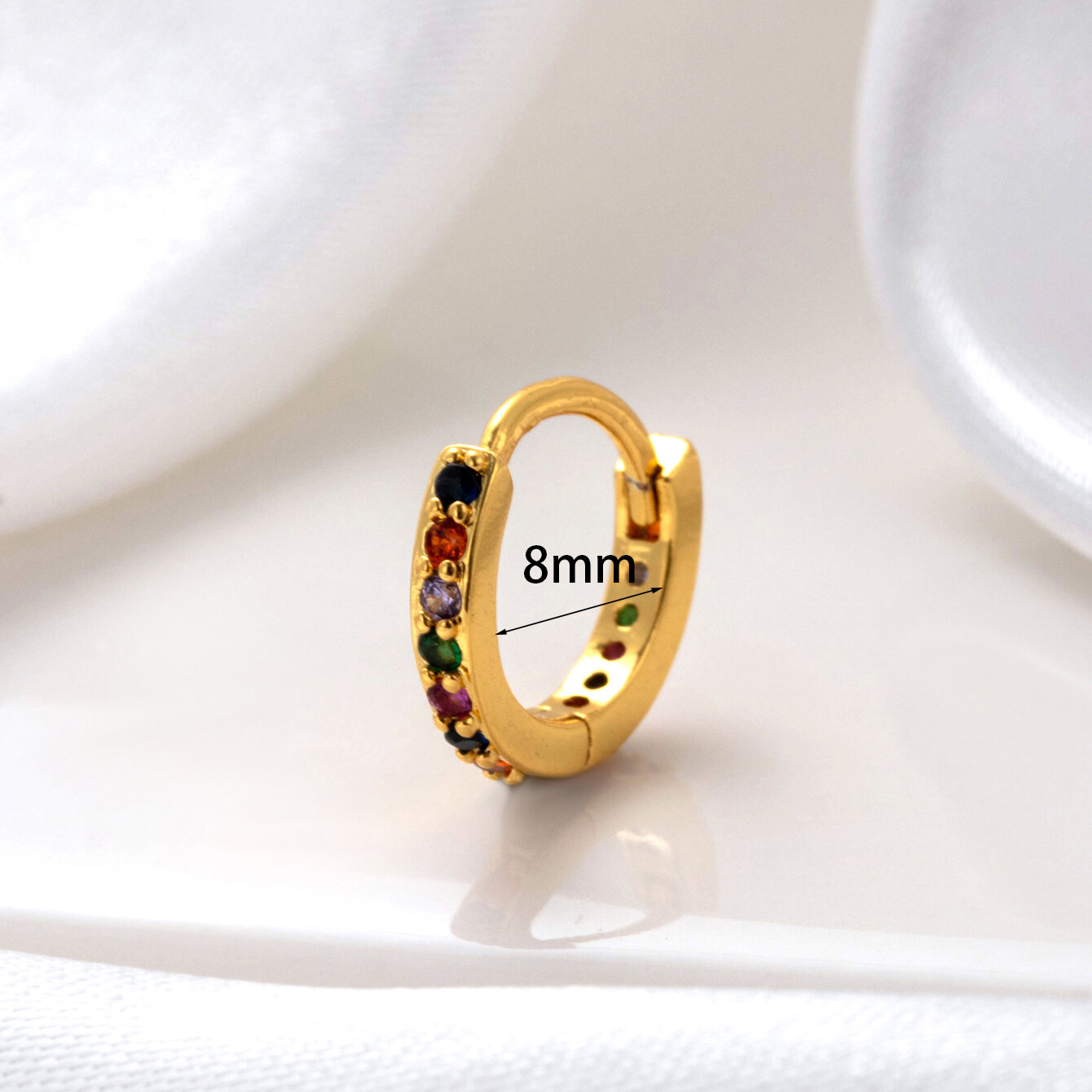 1 Stück Simple Series Simple Flower Kupfer ohne Beschichtung Zirkon Damen Piercing Ohrringe h5Bild7