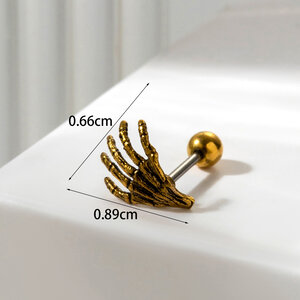 Boucles d'oreilles piercing pour femme, modèle Simple Series Classic Flower, en acier titane sans placage. h5 Image6
