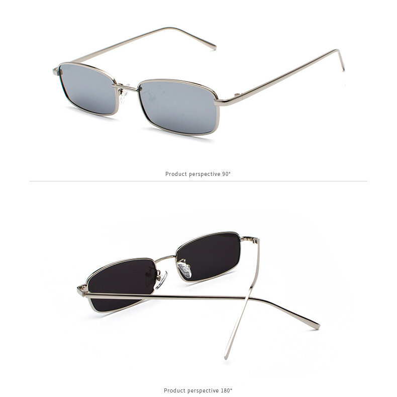 1 pair of fashionable and sweet solid - colored metal - spliced women's sunglasses h5 Picture5