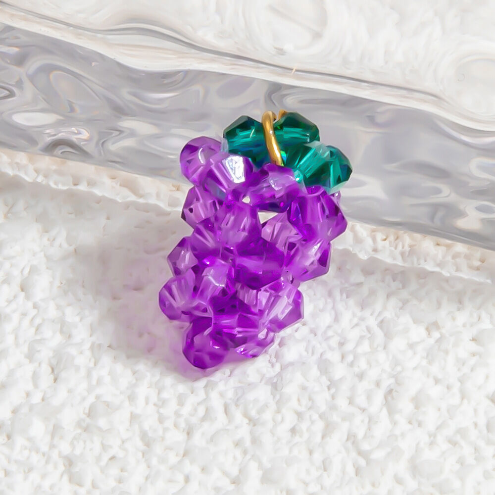1 par de colgantes de cristal con diseño de plantas dulces de la serie romántica para mujer h5 Imagen5