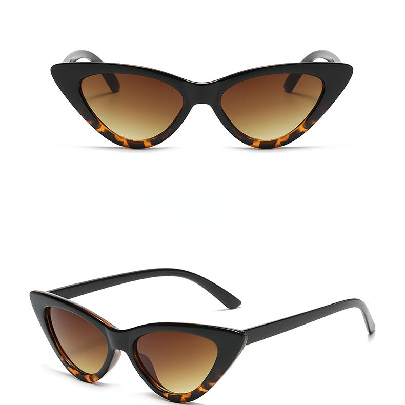 pair of stylish leopard - print color - blocking women's sunglasses h5 Picture3