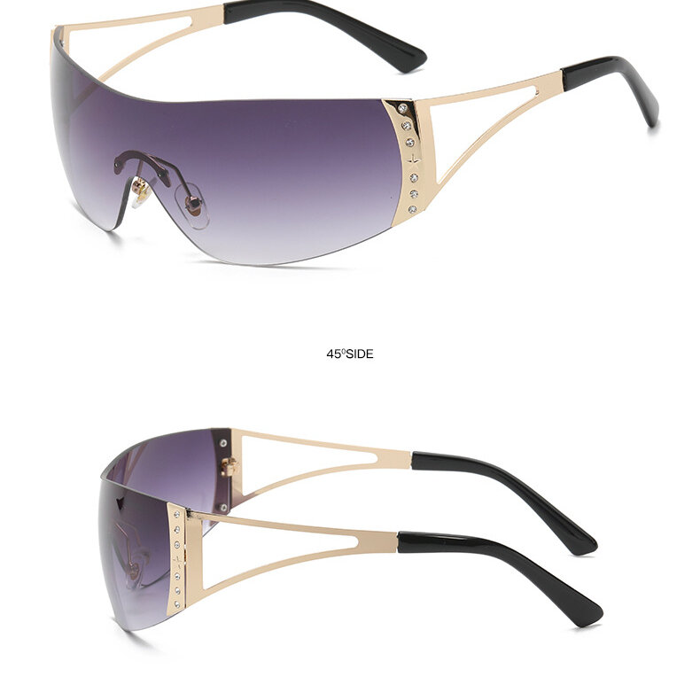 1 pair of fashionable women's sunglasses made of metal material Picture3