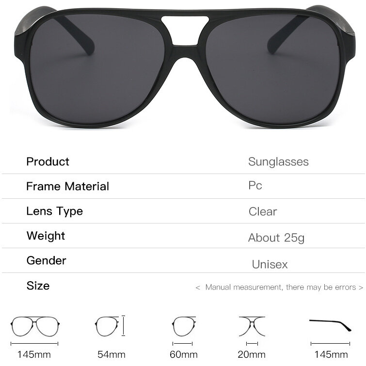 1 Pair Simple Series Daily Solid Color Plastic Women Sunglasses h5 Picture8