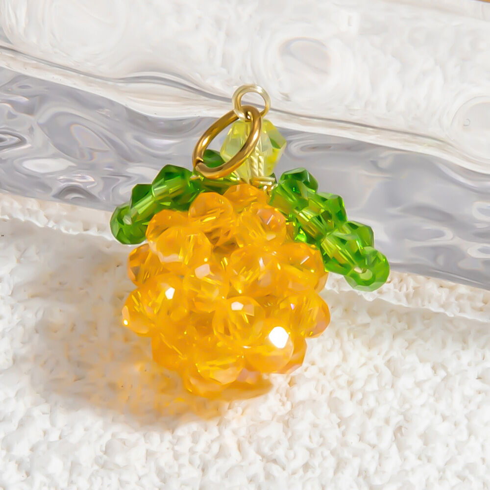 1 par de colgantes de cristal con diseño de plantas dulces de la serie romántica para mujer h5 Imagen6