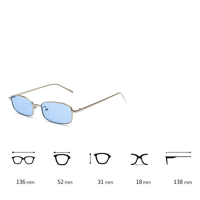 1 pair of fashionable and sweet solid - colored metal - spliced women's sunglasses h5 Picture9