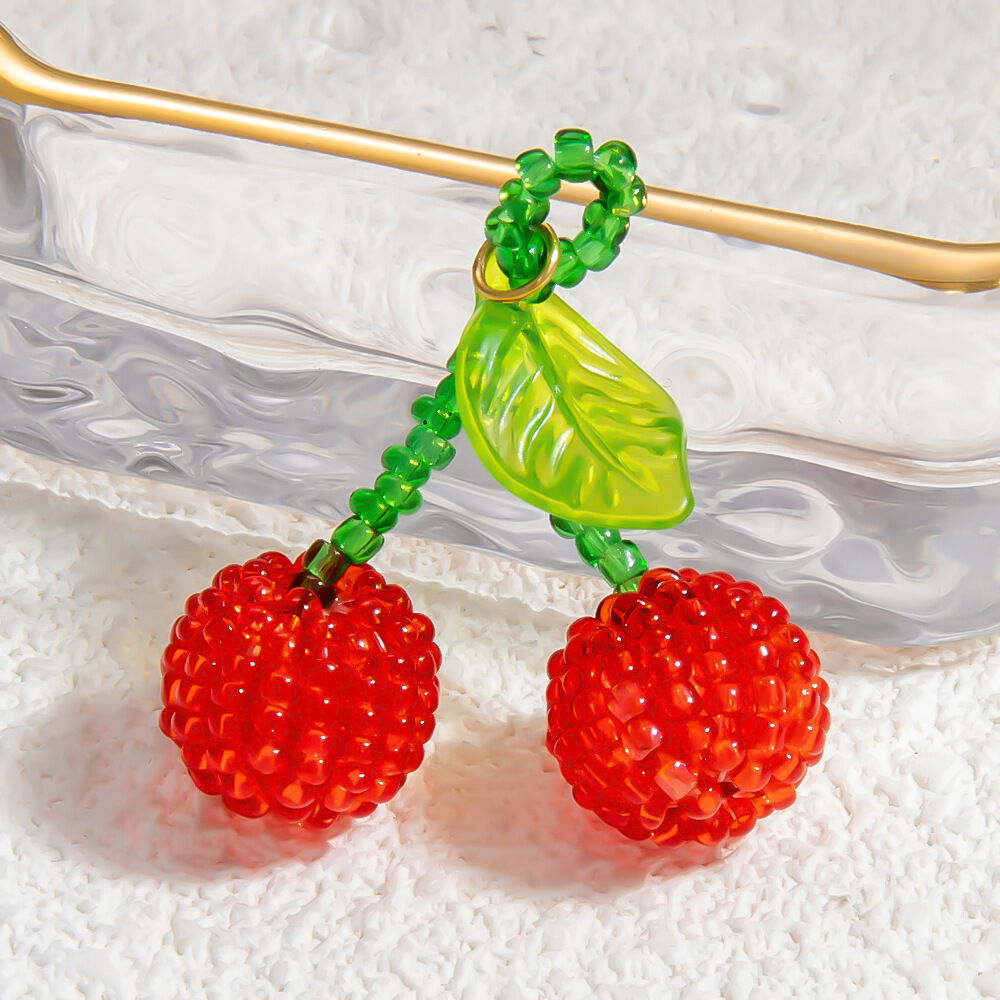 1 par de colgantes de cristal con diseño de plantas dulces de la serie romántica para mujer Imagen11