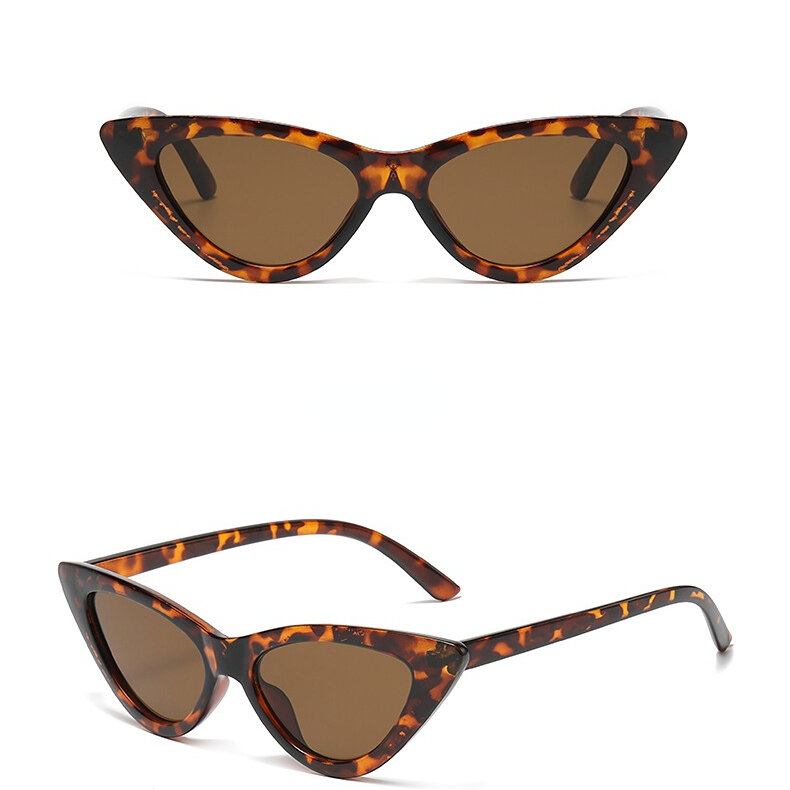 pair of stylish leopard - print color - blocking women's sunglasses h5 Picture4