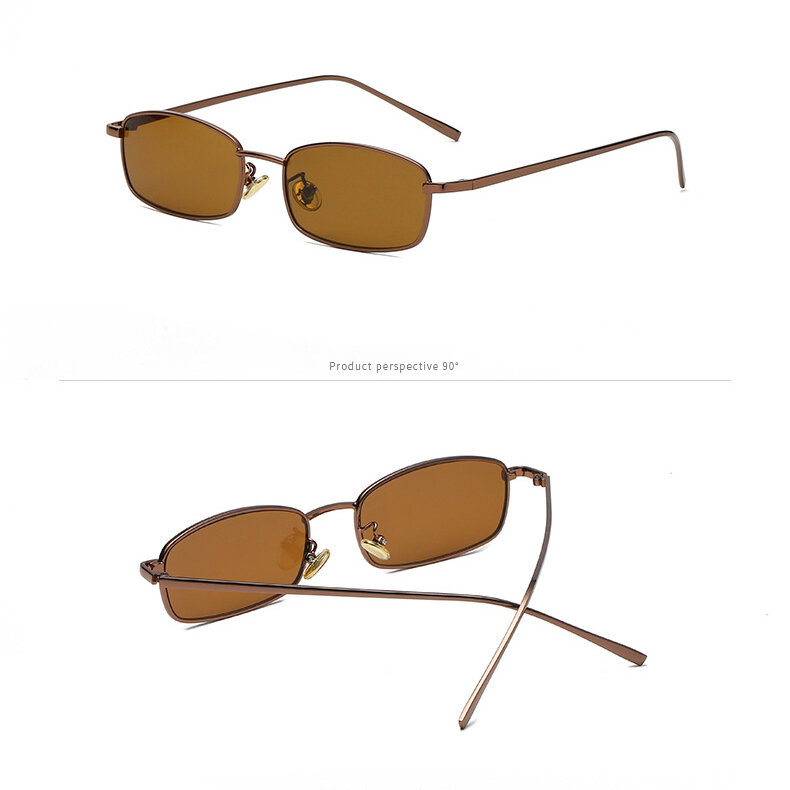 1 pair of fashionable and sweet solid - colored metal - spliced women's sunglasses h5 Picture7