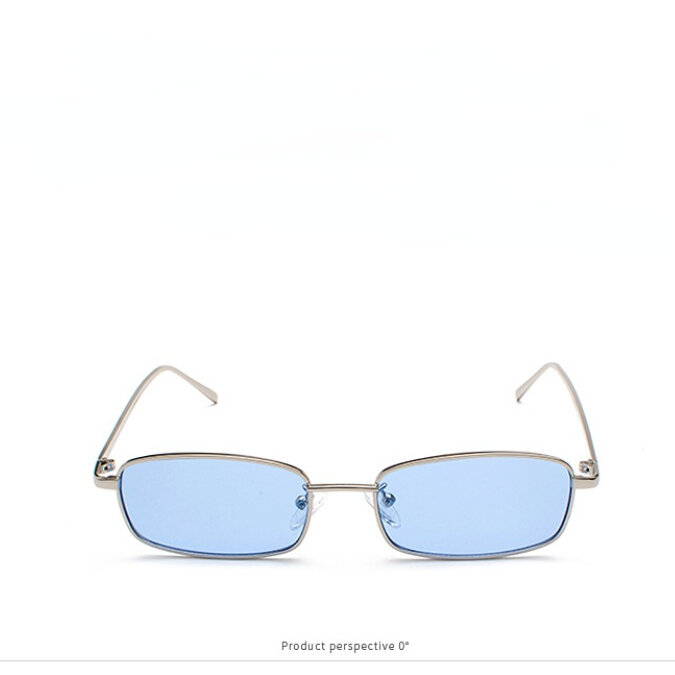 1 pair of fashionable and sweet solid - colored metal - spliced women's sunglasses h5 Picture2