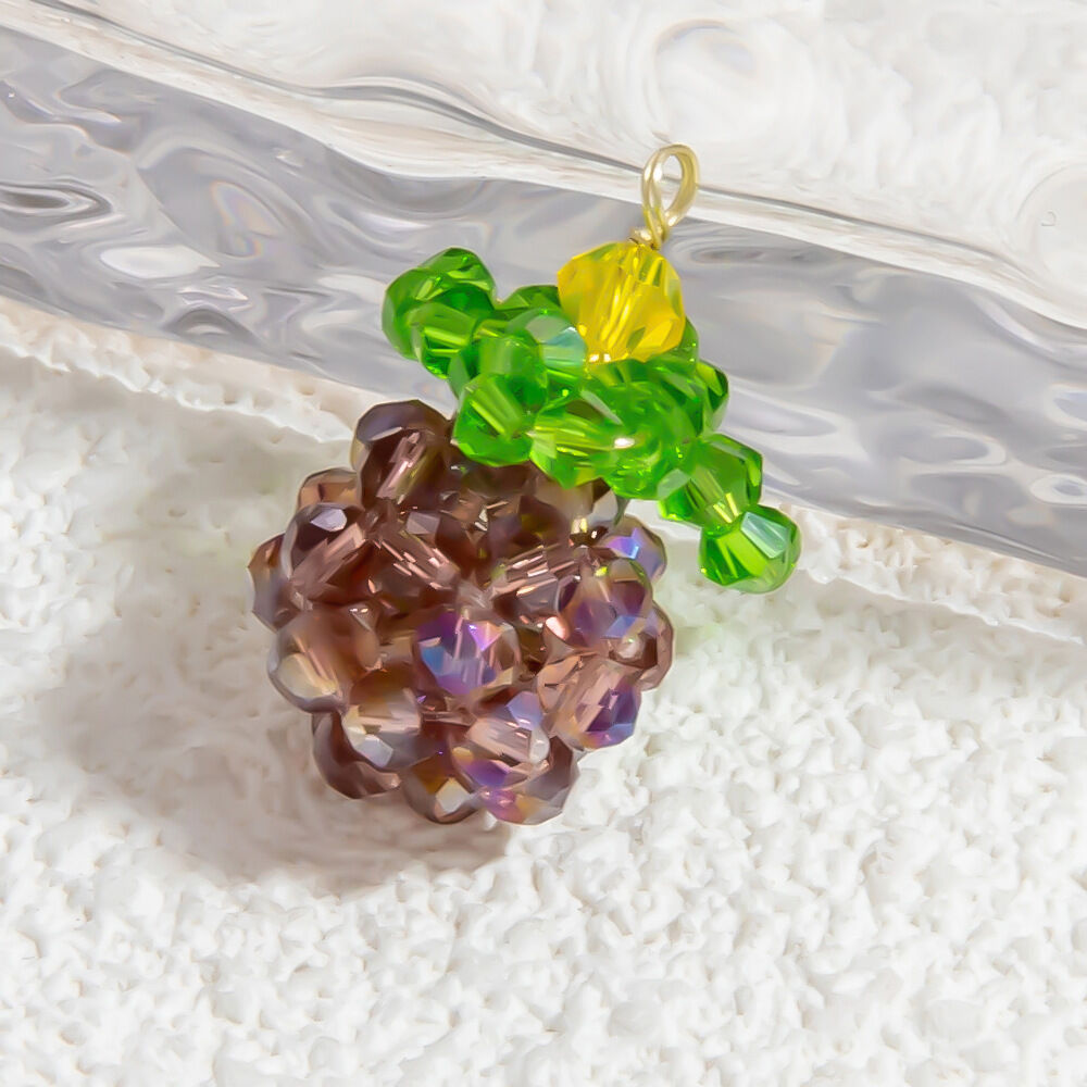 1 par de colgantes de cristal con diseño de plantas dulces de la serie romántica para mujer h5 Imagen9