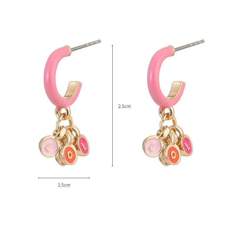 1 Set Stylish Series Chic Polychrome Heart Drop Oil Alloy Exquisite Women's Earrings Set h5 Picture8