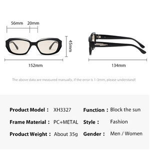 1 Pair Simple Series Daily Solid Color Plastic Women Sunglasses h5 Picture6