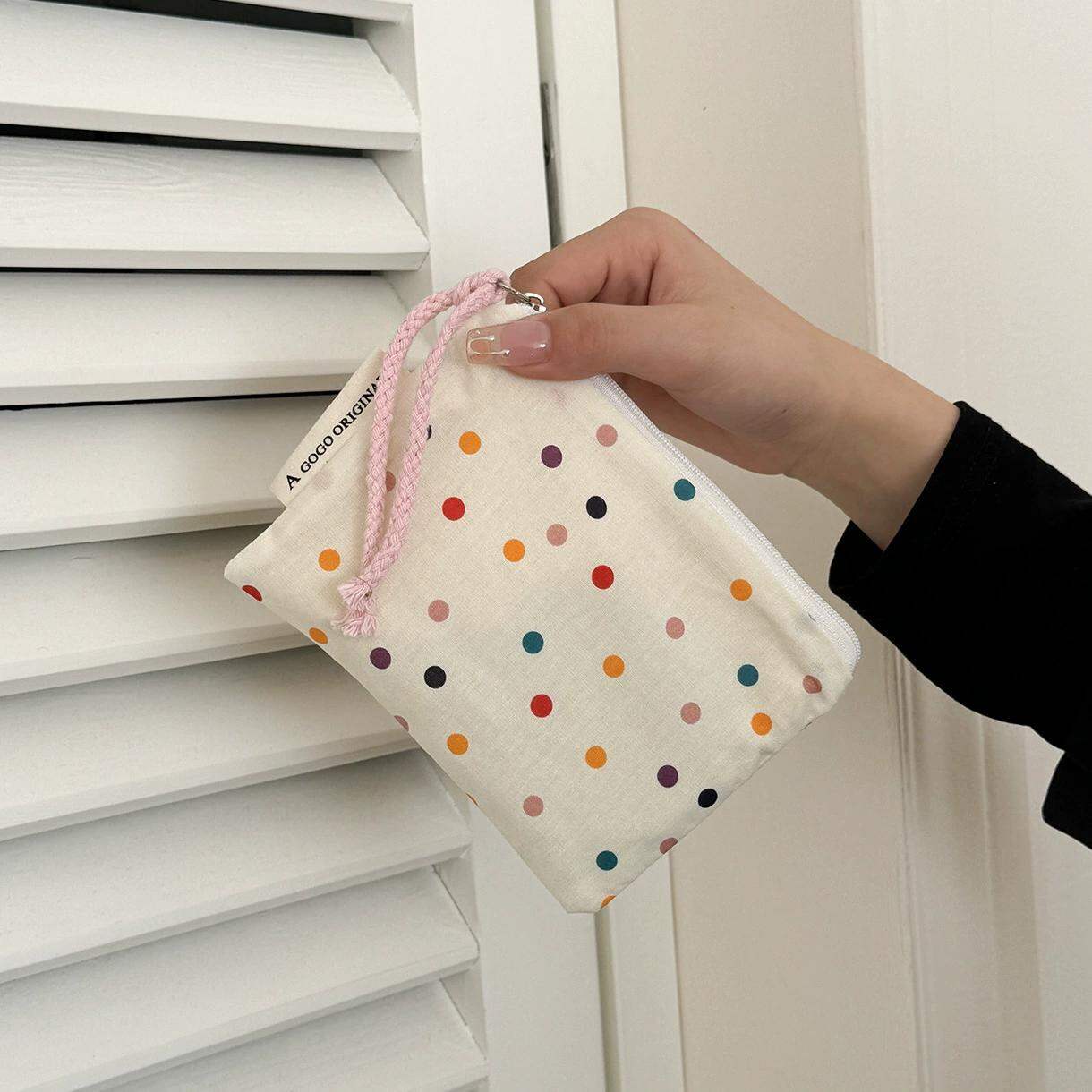 1 Piece Simple Series Elegant Polka Dots Canvas Women's Bags h5 Picture6
