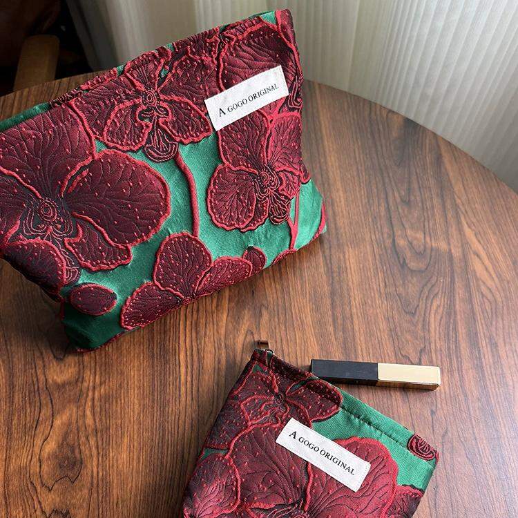1 pezzo di lusso serie retrò fiore poliestere borse da donna Immagine7