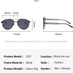 1 Pair Simple Series Sweet Solid Color Alloy Women Sunglasses h5 Picture6