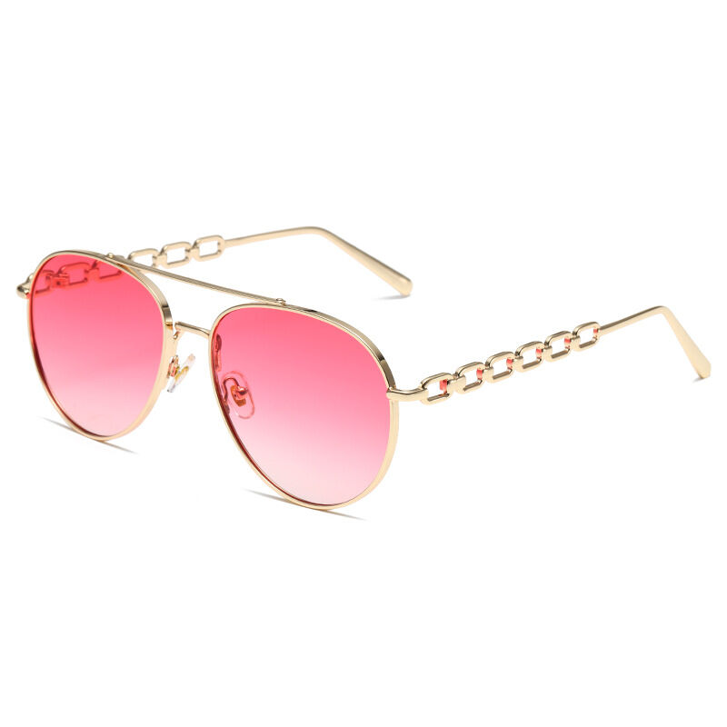 1 Pair Simple Series Sweet Solid Color Alloy Women Sunglasses