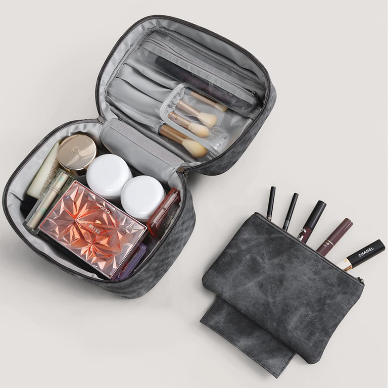 1 Piece Minimalist Series Casual Mixed Denim Pattern High-capacity Women's Cosmetic Bags 2