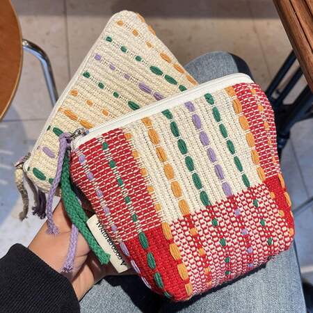 1 Piece Ethnic Series Daily Plaid Polyester Women's Bags