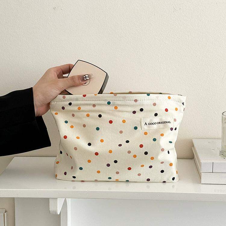 1 Piece Simple Series Elegant Polka Dots Canvas Women's Bags h5 Picture4