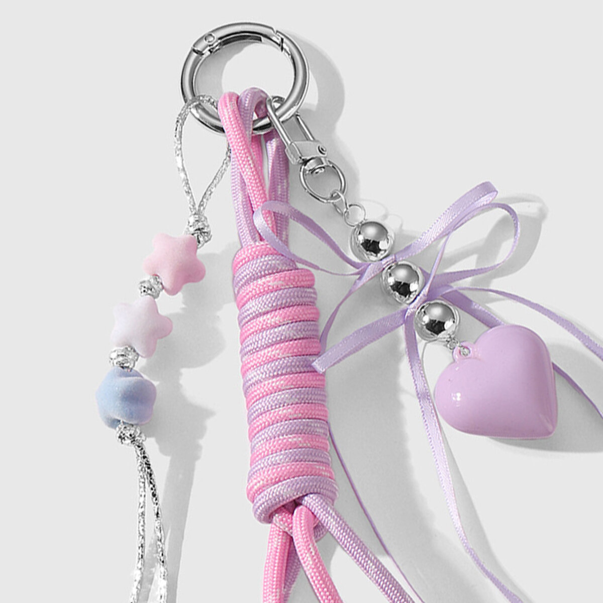 Breloques de sac pour femme en alliage, série romantique, cœur doux, 1 pièce Image5